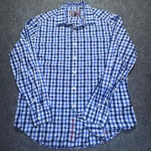 Robert Graham Mens XL Plaid Button Down Shirt‎ Multi Bear Elk Print Long Sleeve